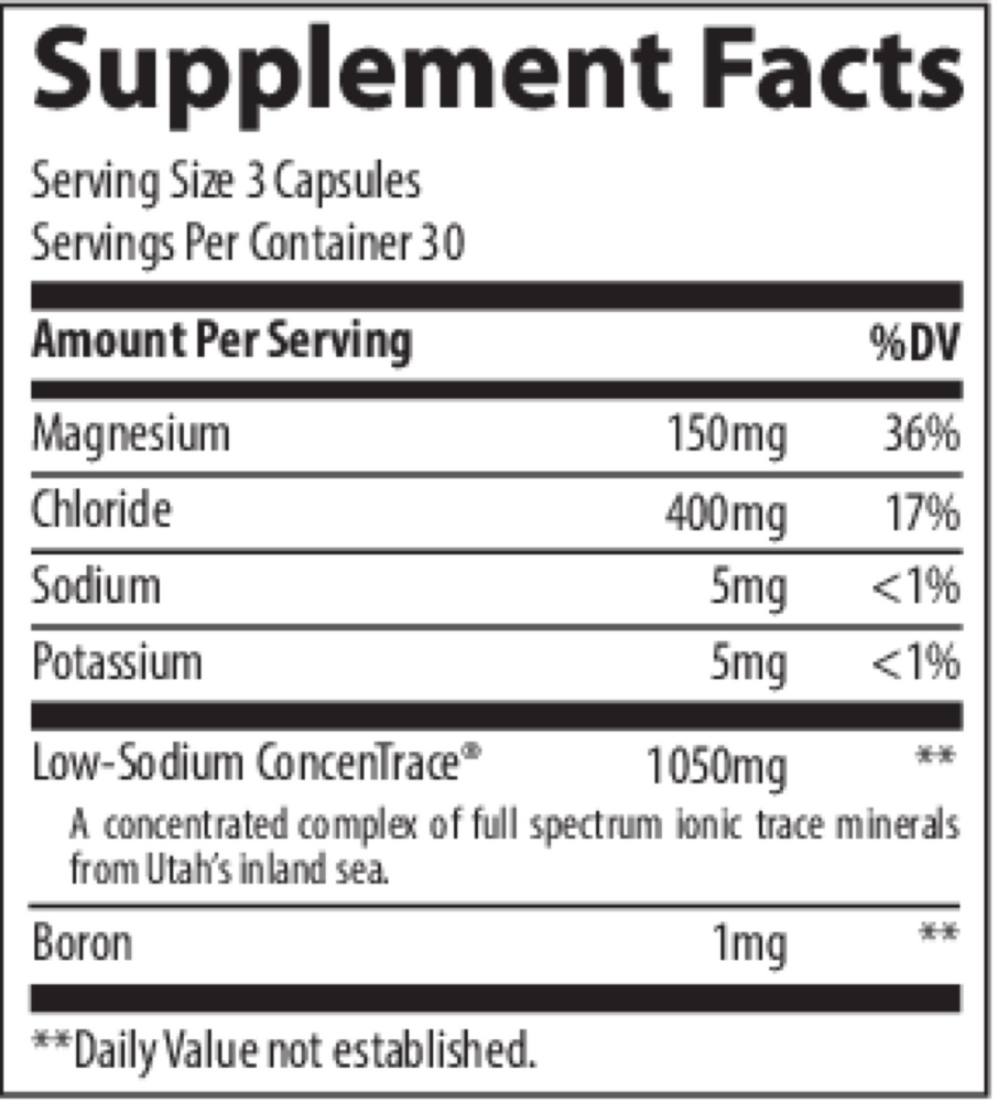 ConcenTrace Trace Mineral Capsules, 90 Capsules