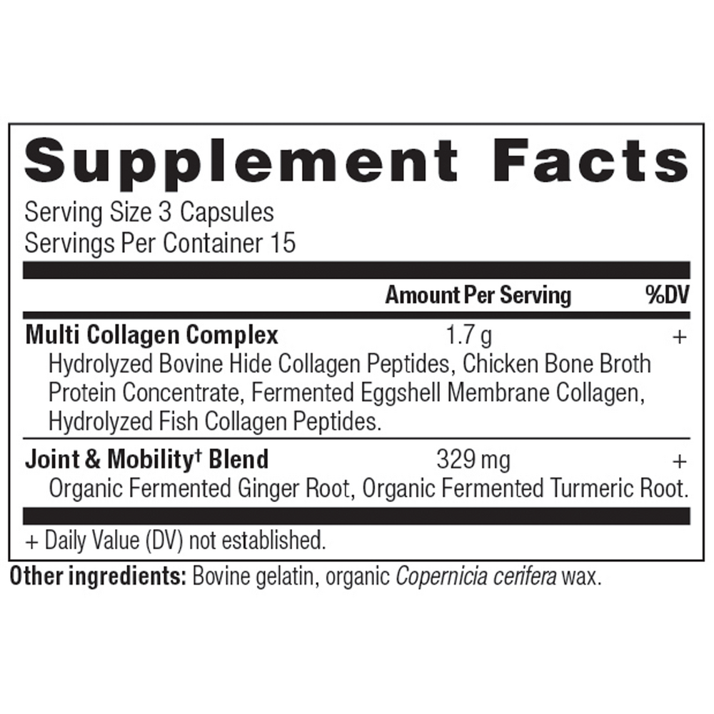 Ancient Nutrition Multi Collagen Capsules Joint + Mobility - supplement facts