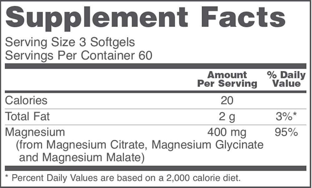 Magnesium Citrate Softgels, 180 Softgels , Brand_Protocol for Life Balance Form_Softgels Requires Consultation Size_180 Softgels softgels