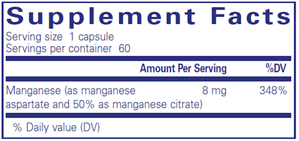 Manganese, 60 Capsules , Brand_Pure Encapsulations Form_Capsules Requires Consultation Size_60 Capsules