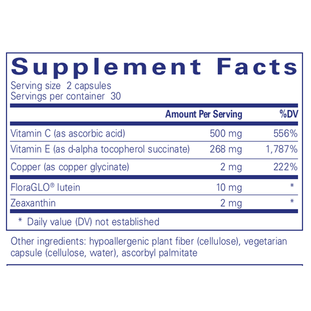 EyeProtect Basics (without zinc), 60 Capsules , Brand_Pure Encapsulations caps Emersons