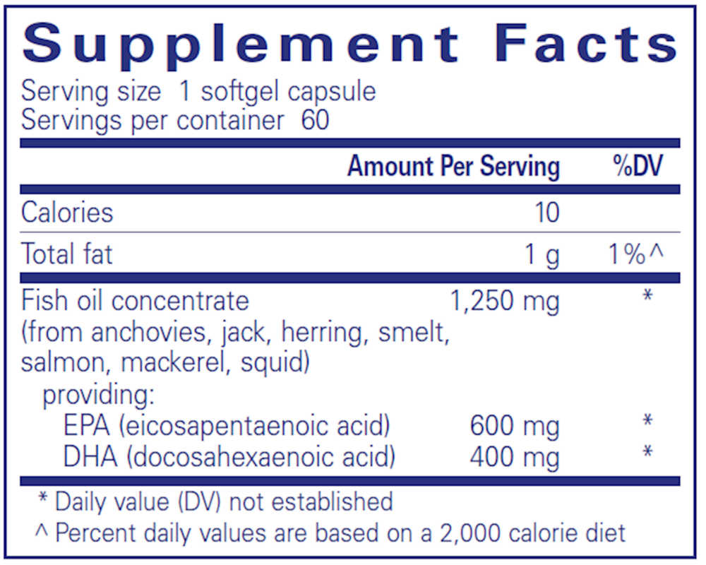 O.N.E.™ Omega, 60 Softgels , Brand_Pure Encapsulations Emersons Form_Softgels Requires Consultation Size_60 Softgel Capsules softgels