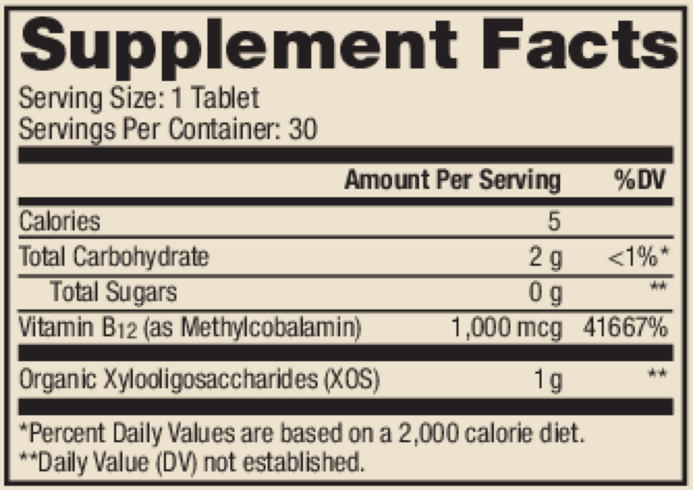 Vitamin B12 Chewable, 30 Chewable Tablets