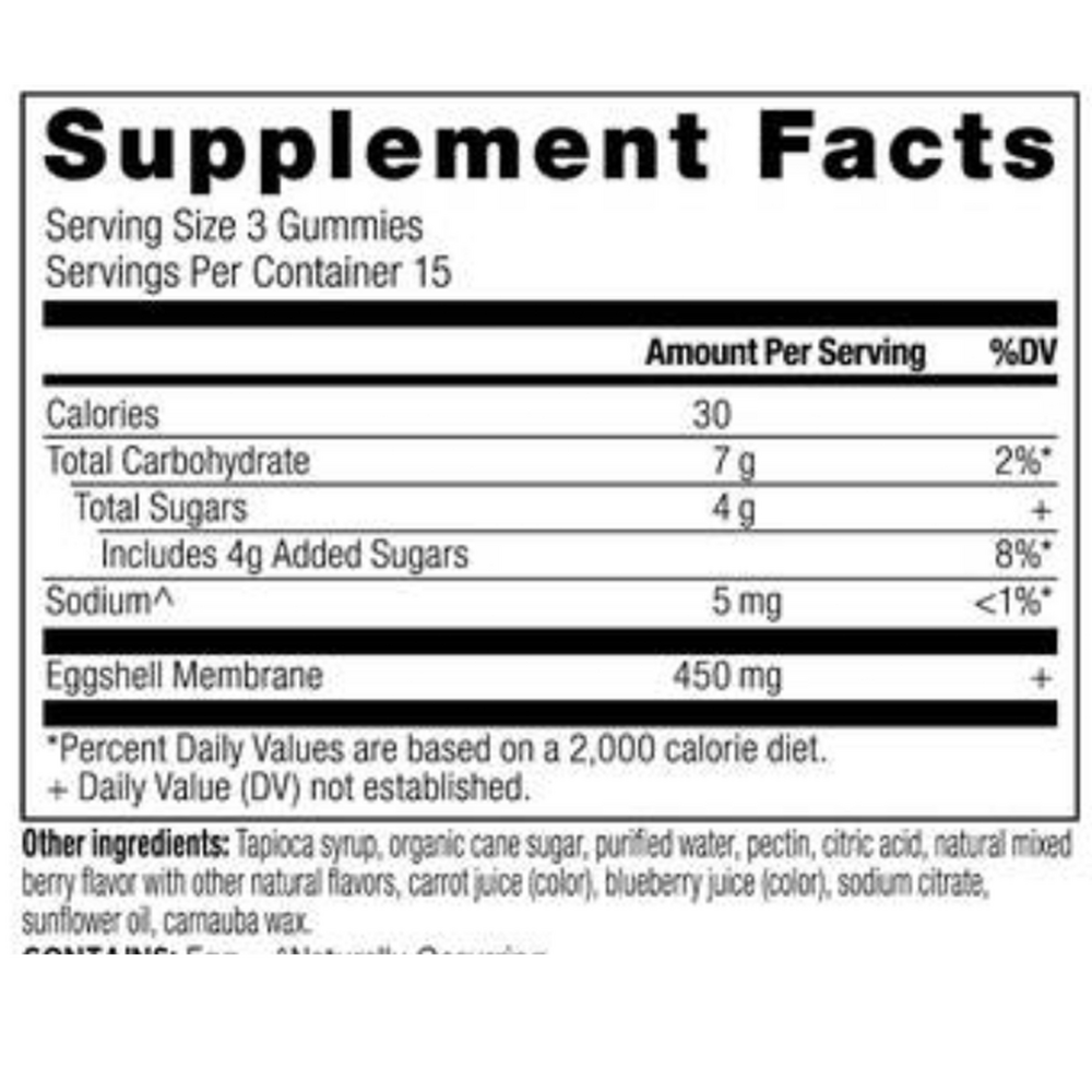 Ancient Nutrition Collagen Peptides Gummies, Mixed Berry - supplement facts