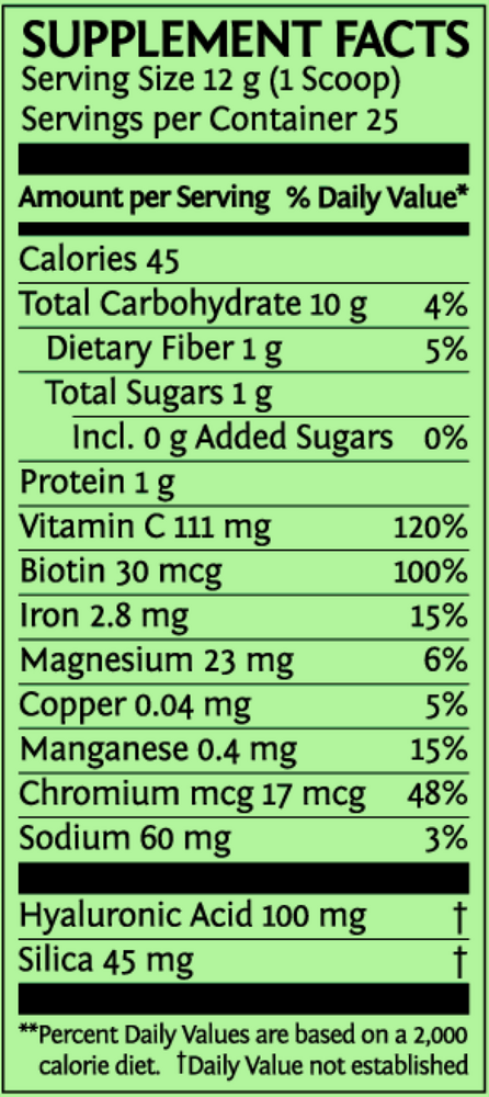 Beauty Greens Collagen Booster, Piña Colada, 300 g Powder , Brand_Sunwarrior Flavor_Piña Colada Form_Powder Potency_1 g Size_300 g