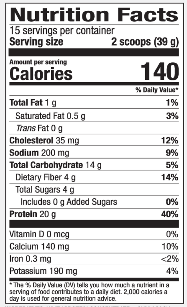Organic Whey Protein - Vanilla, 585 g Powder