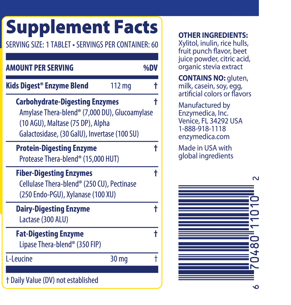 Kids Digest Chewable, 60 Capsules