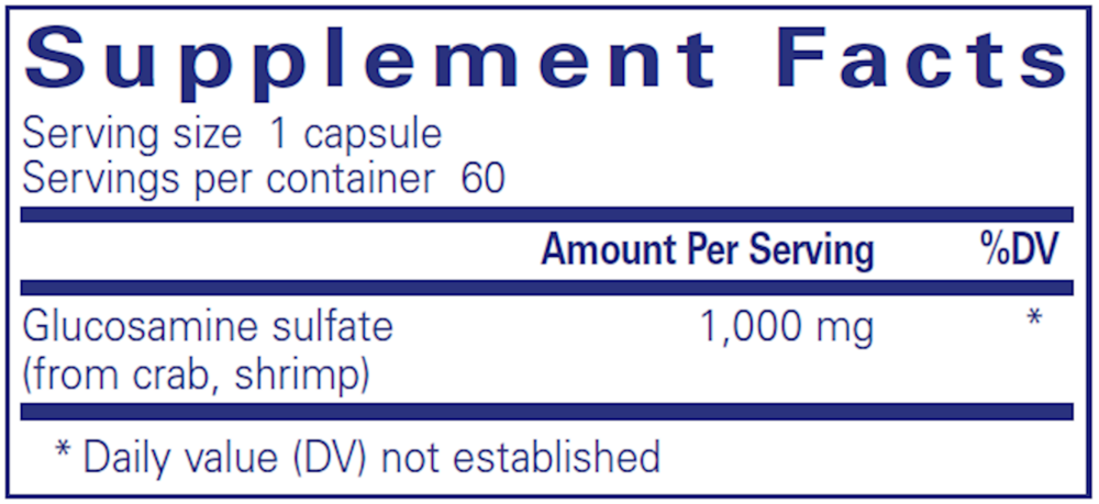 Glucosamine Sulfate, 1000 mg, 60 Capsules , Brand_Pure Encapsulations caps Emersons