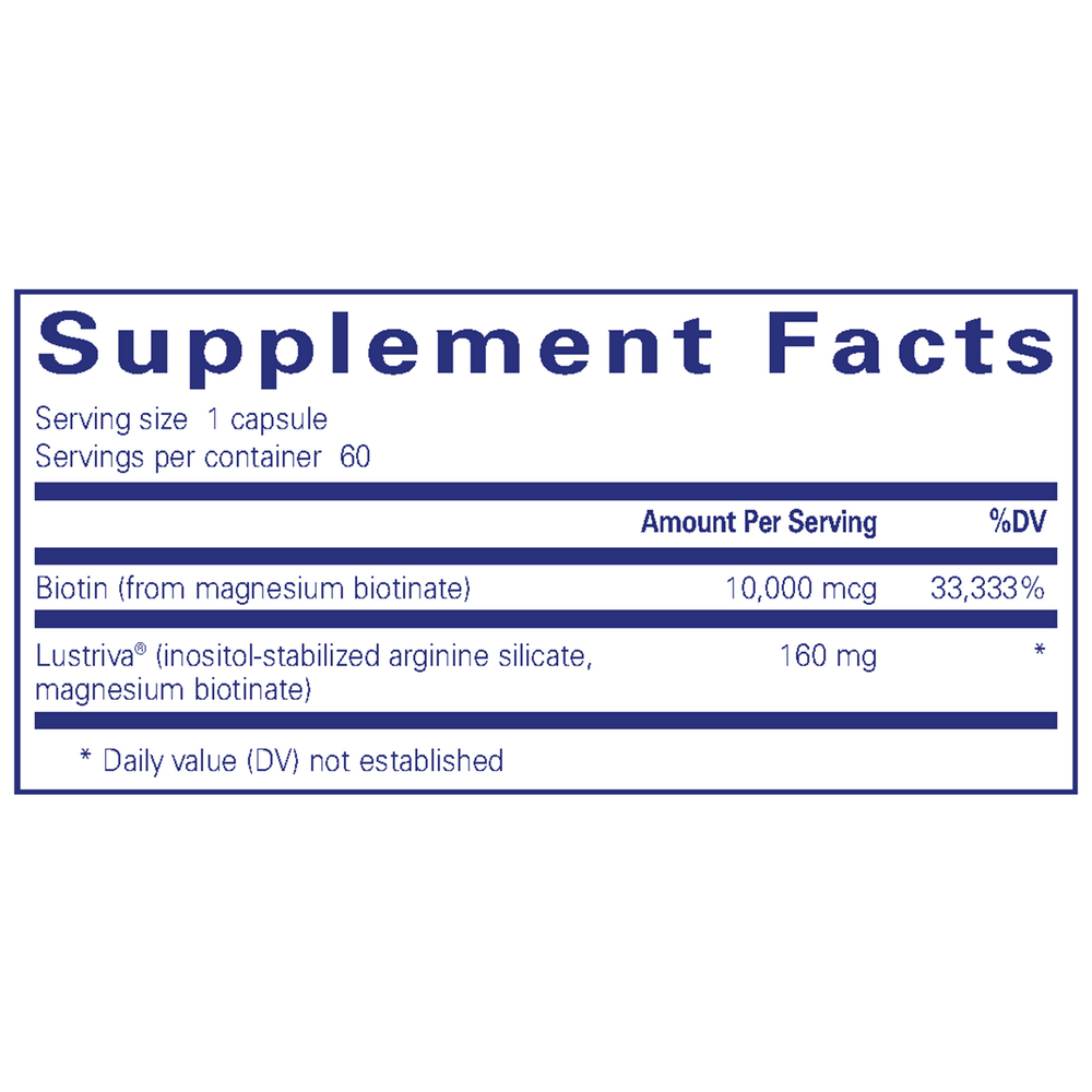 Biotin Complex Hair & Skin, 60 Capsules , Brand_Pure Encapsulations Form_Capsules Requires Consultation Size_60 Capsules