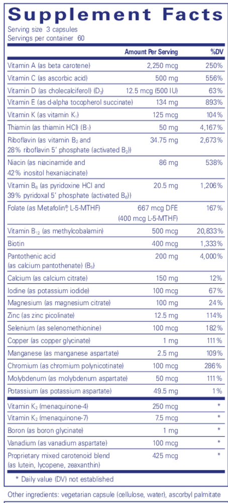 Nutrient 950® with Vitamin K, 180 Capsules , Brand_Pure Encapsulations caps Emersons