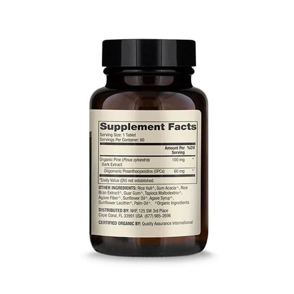 Organic Pine Bark Extract with OPCs, 60 Tablets
