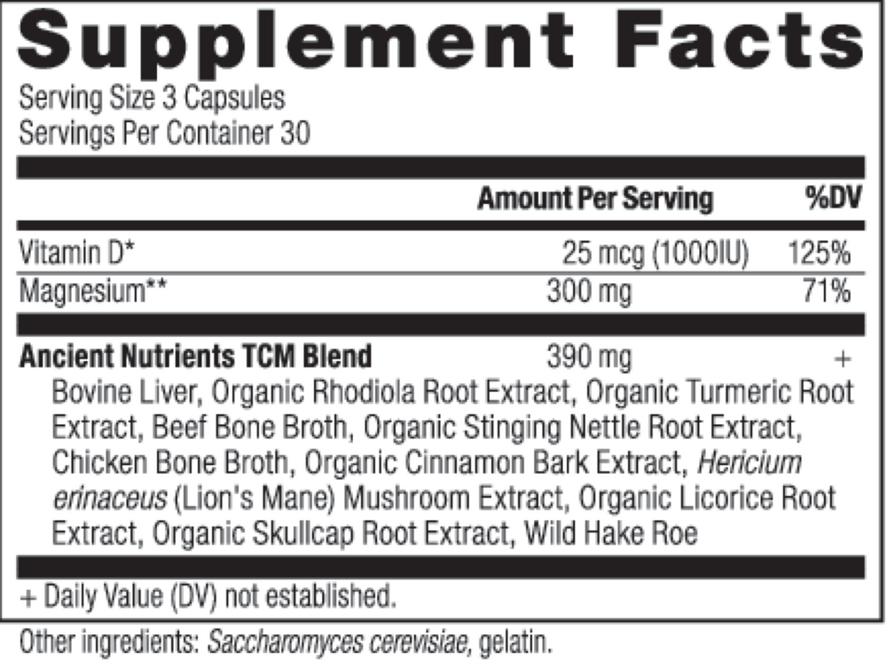 Ancient Nutrition Magnesium - supplement facts