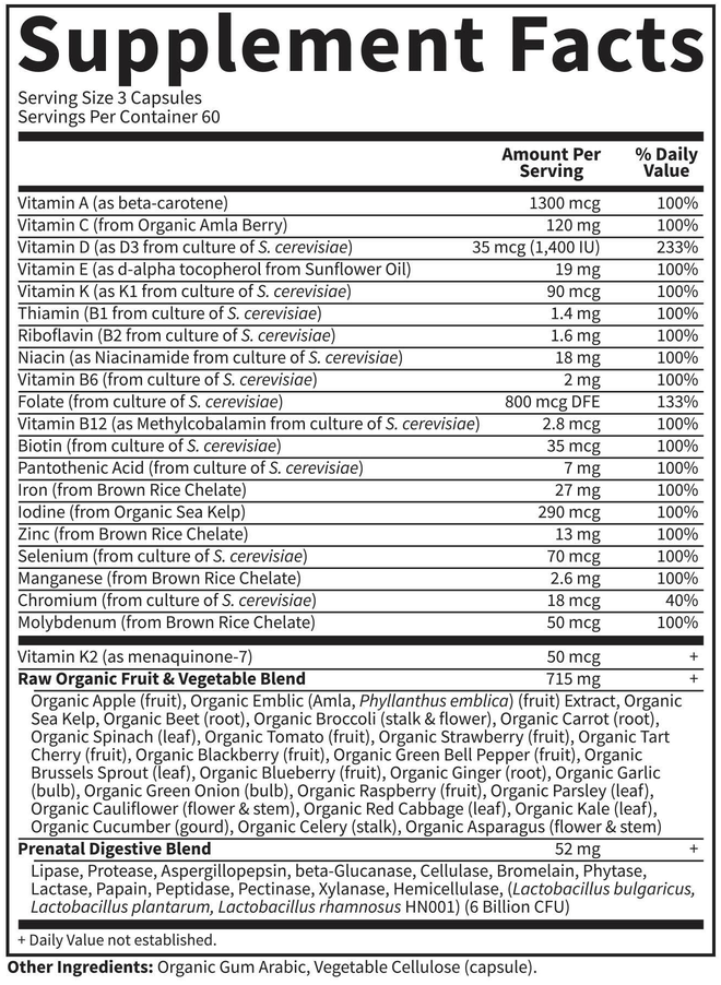 VItamin Code® RAW Prenatal™, 180 Vegetarian Capsules