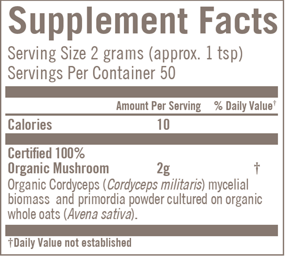 Cordyceps Mushroom Superfood Powder, 100 Grams , Form_Powder