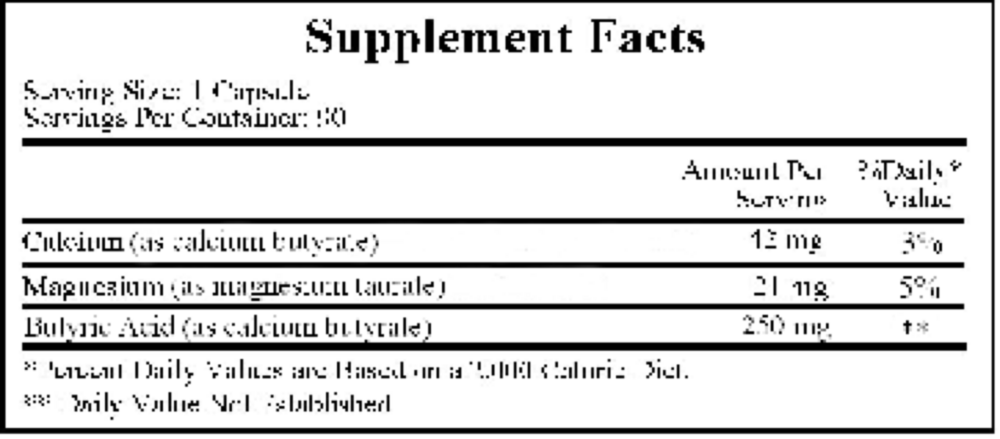 Butyric Acid 2:1 Ratio, 90 Capsules