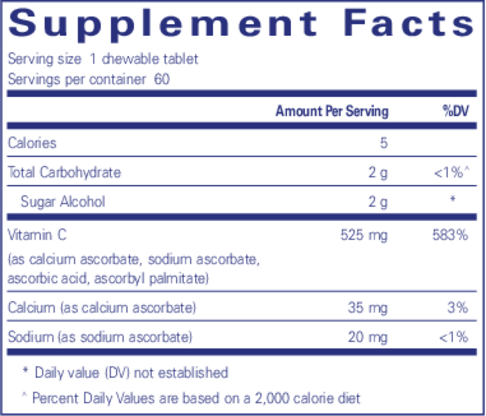 Vitamin C chewables , Pure