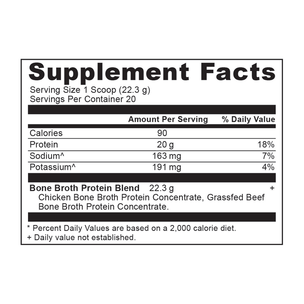 Ancient Nutrition Bone Broth Protein - Pure - supplement facts