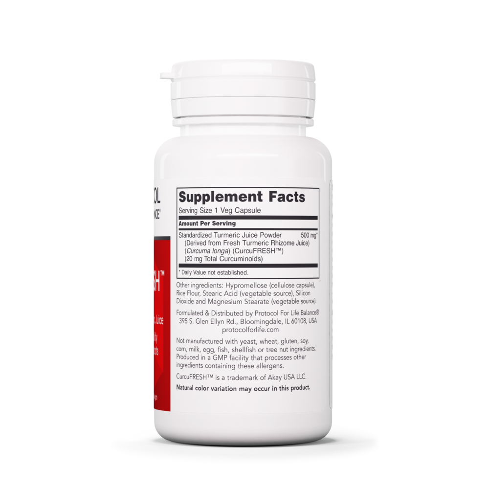 CurcuFRESH 500mg, 60 Capsules , Brand_Protocol for Life Balance capsules Form_Capsules Requires Consultation Size_60 Capsules