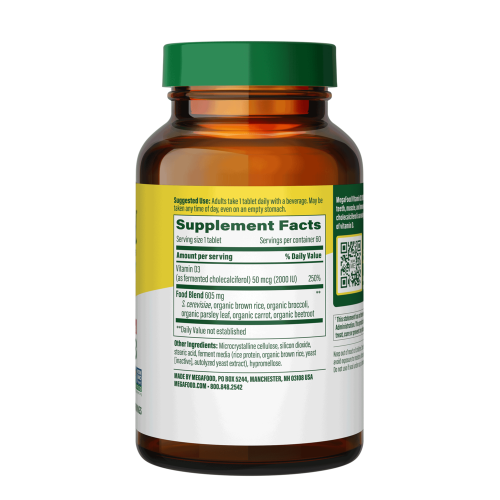 Vitamin D3 2000IU, 60 Tablets