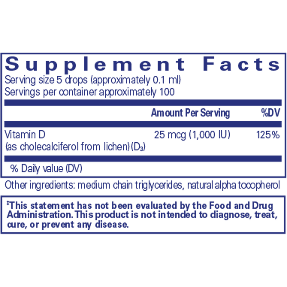 Vitamin D3 (Vegan) Liquid, 10 Milliliters , Brand_Pure Encapsulations Form_Liquid Requires Consultation Size_10 Milliliters