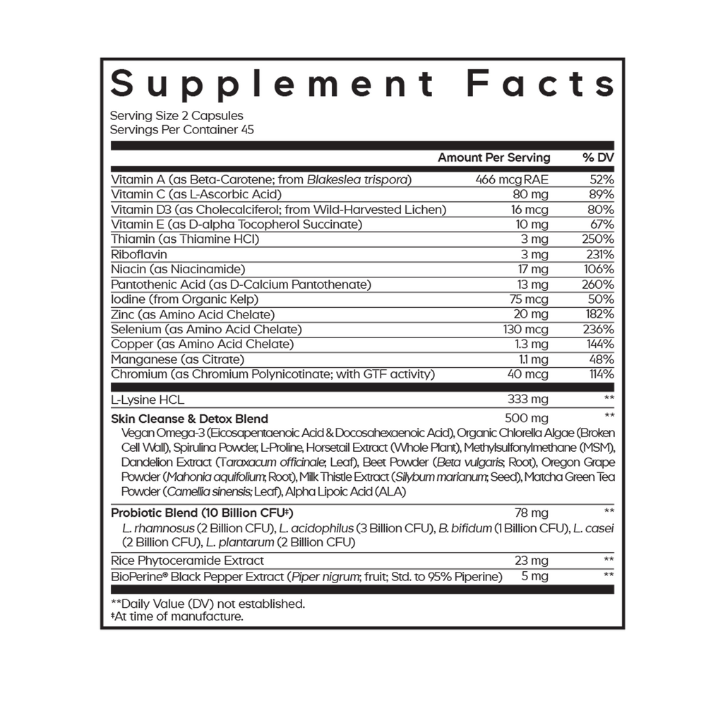 Clearface Acne Skin Vitamins, 90 Capsules