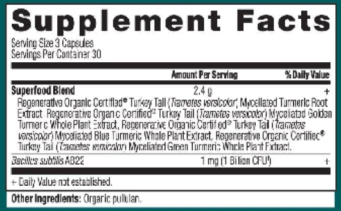 Ancient Nutrition Regenerative Organic Certified Turmeric - supplement facts