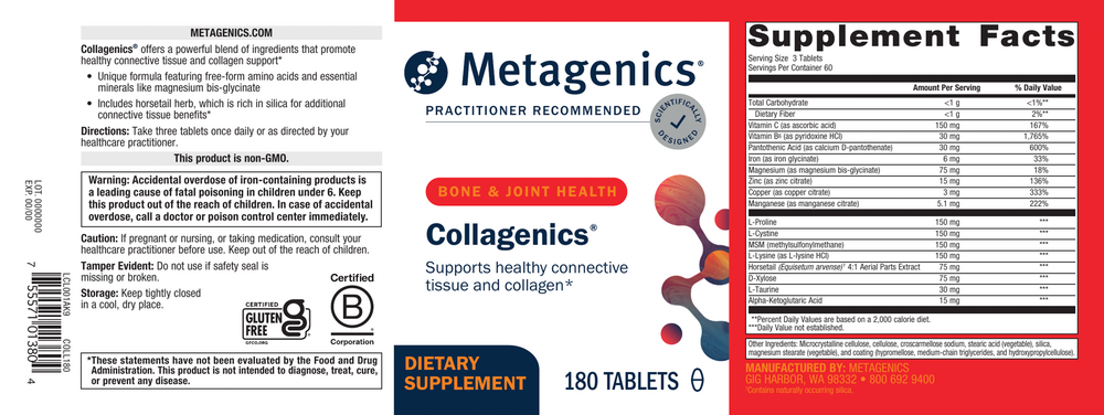 Collagenics®, 180 Tablets , Emersons Form_Tablets tabs