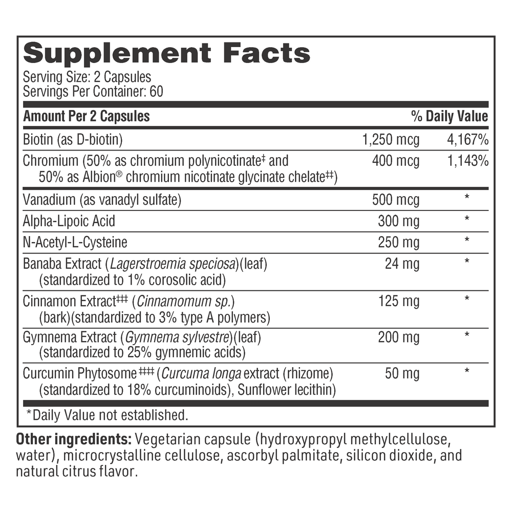 GlucoThera™ Forté, 120 Capsules