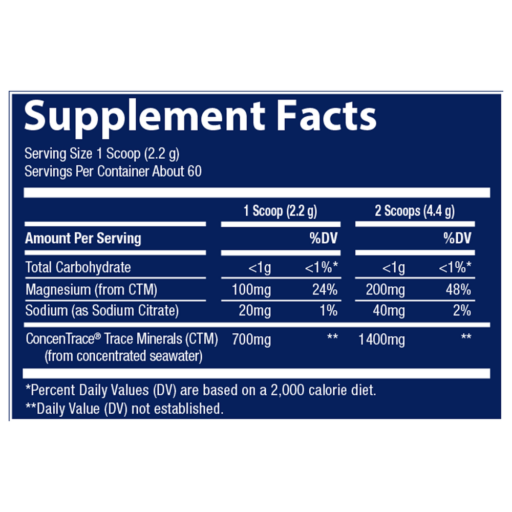 ConcenTrace Daily Mineral Powder - Blue Hawaiian, 132 g Powder