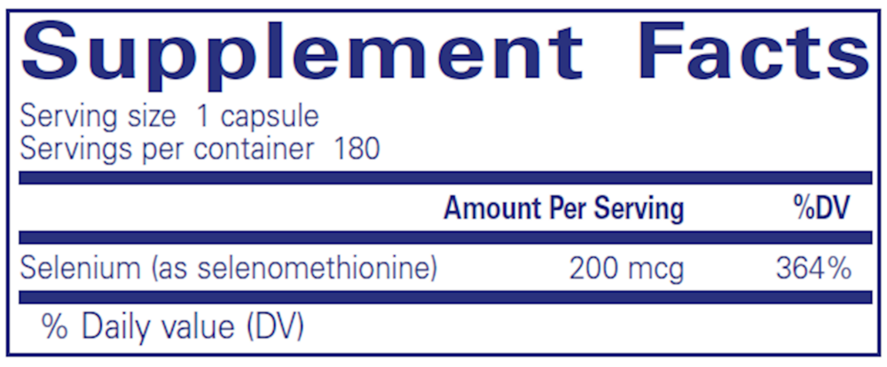 Selenium (Selenomethionine), 200 mcg, 180 Capsules , caps