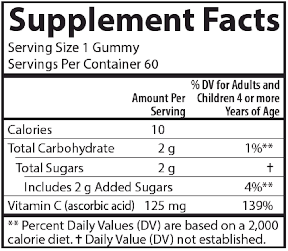 Kid's Vitamin C Gummies, 60 Gummies
