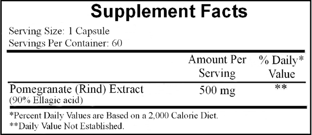 Ellagic 500mg, 60 Capsules