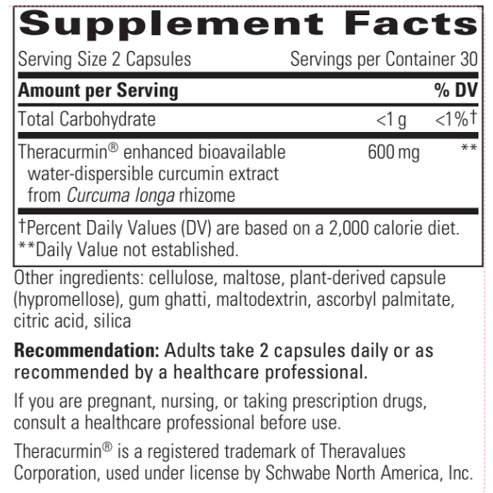 Theracurmin® HP Bioavailable Curcumin, 60 Vegetarian Capsules