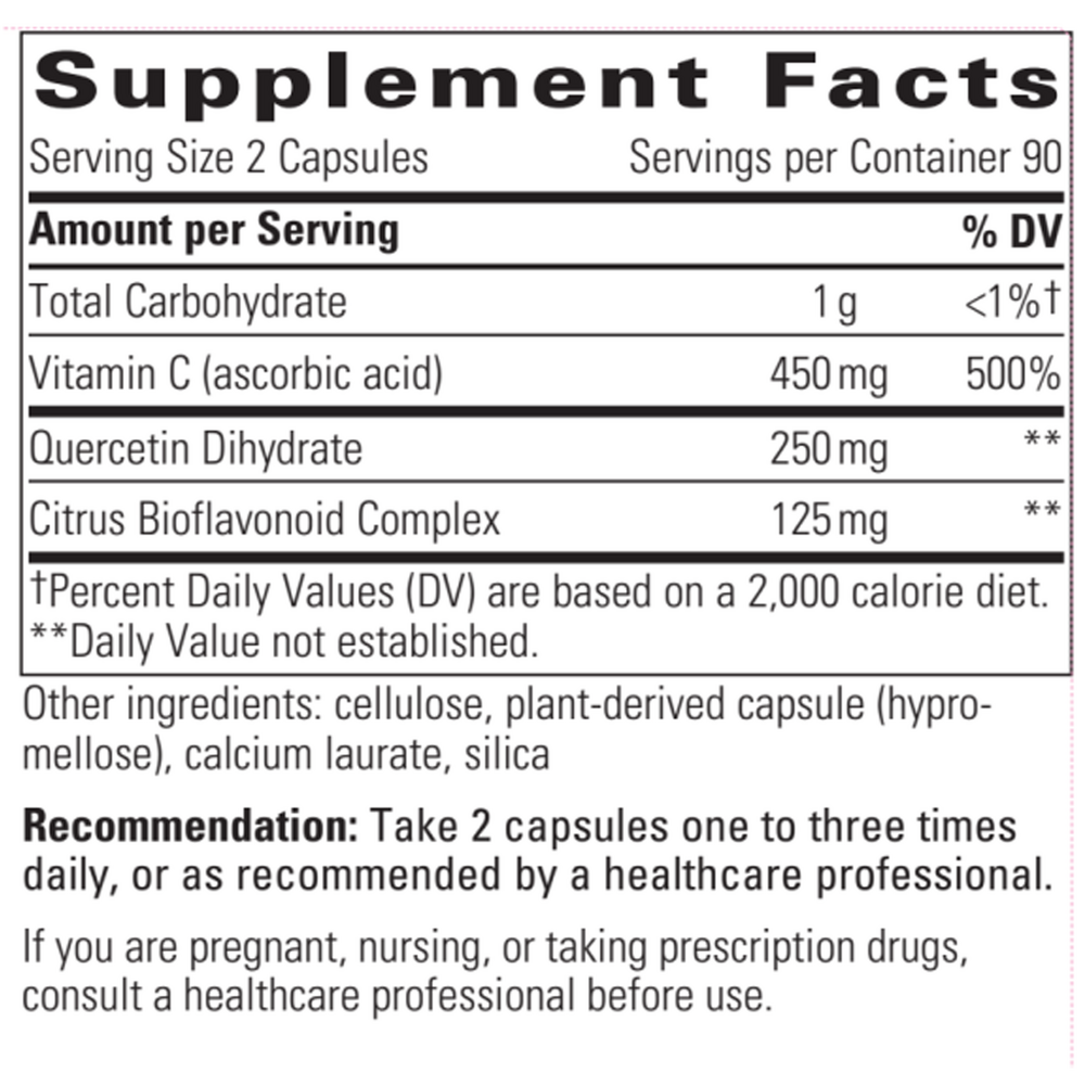Vitamin C with Quercetin, 180 Vegetarian Capsules
