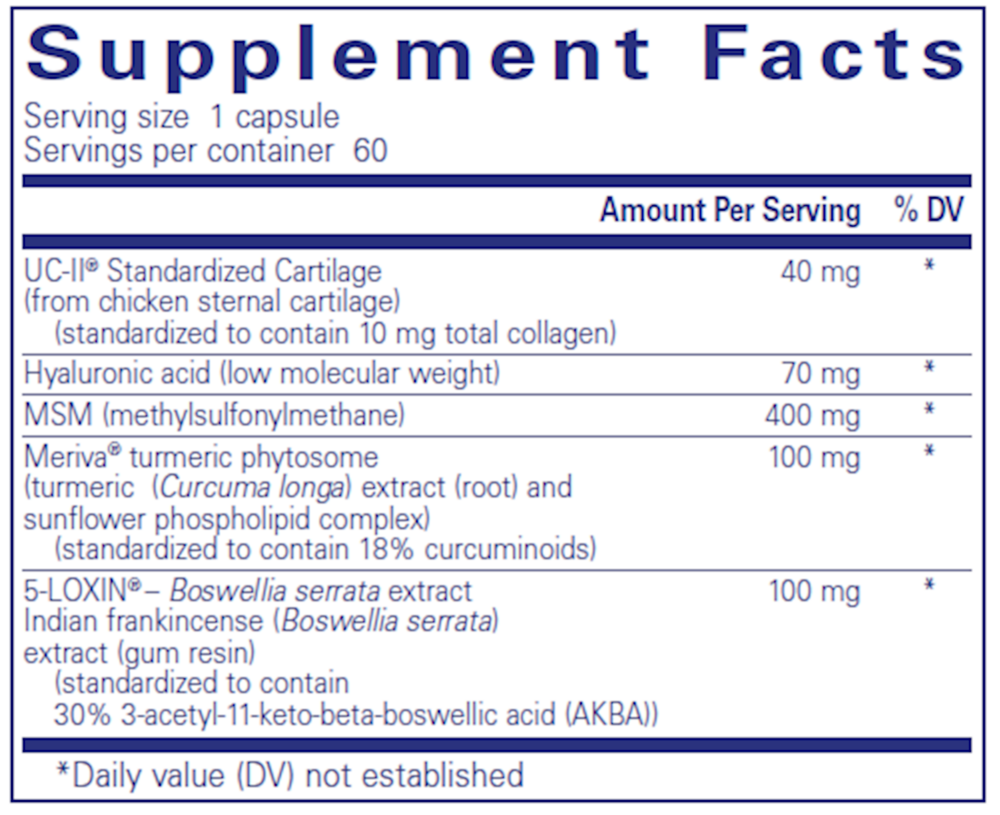 Joint Complex (single dose), 60 Capsules , Brand_Pure Encapsulations caps Emersons