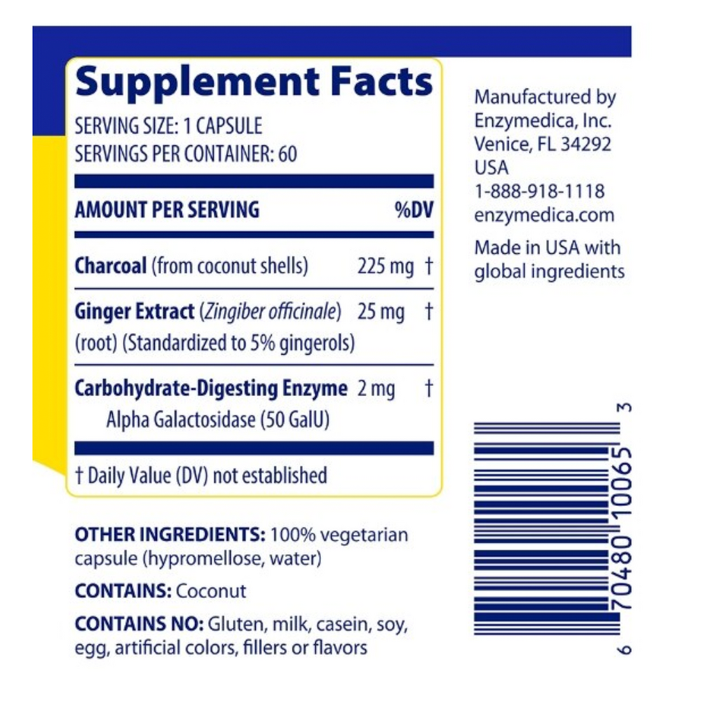 Activated Charcoal, 60 Capsules