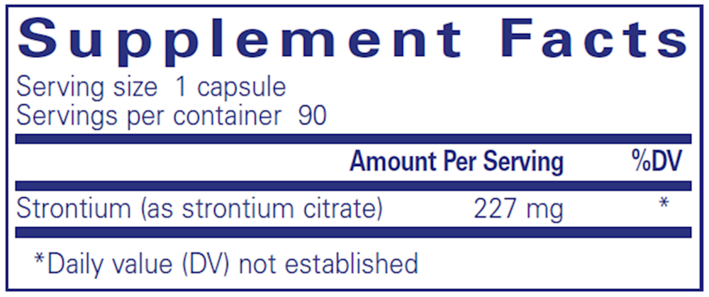 Strontium (citrate), 90 Capsules , Brand_Pure Encapsulations caps Form_Capsules Not Emersons Size_90 Caps
