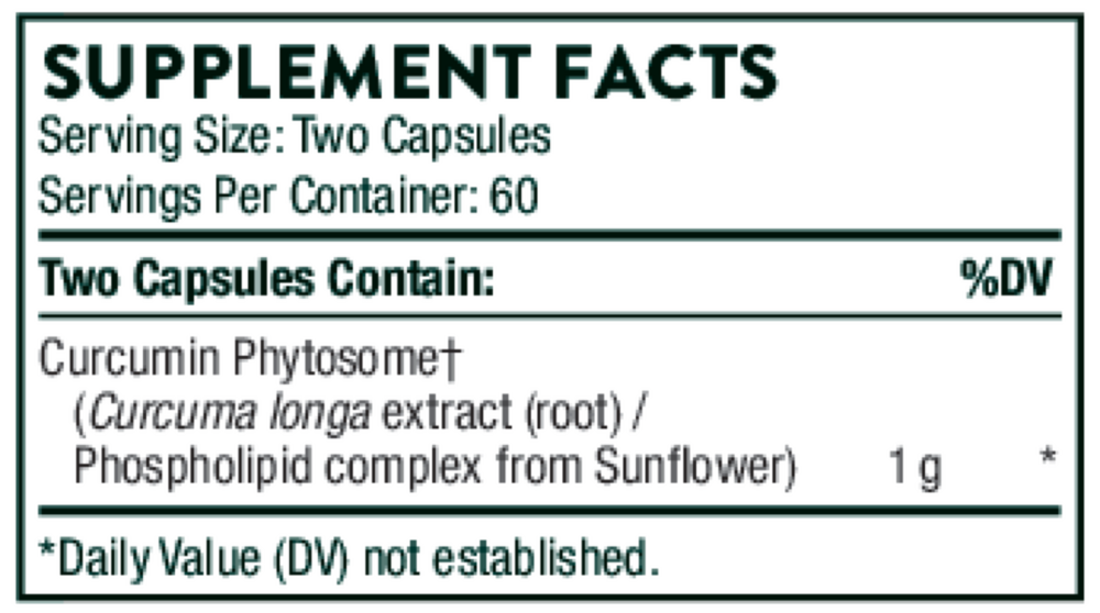 Curcumin Phytosome (formerly Meriva) NSF, 120 Capsules , Brand_Thorne Research Form_Capsules Size_120 Capsules