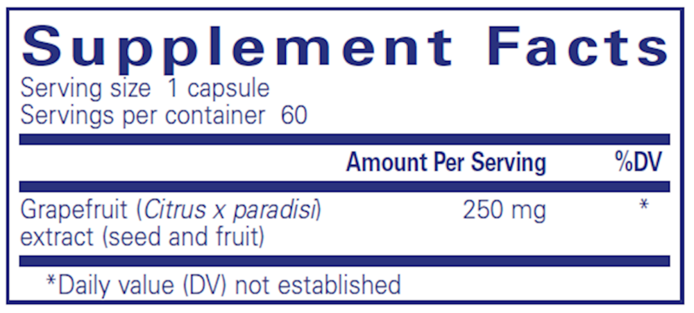 Grapefruit Seed Extract, 60 Capsules , Brand_Pure Encapsulations caps Emersons