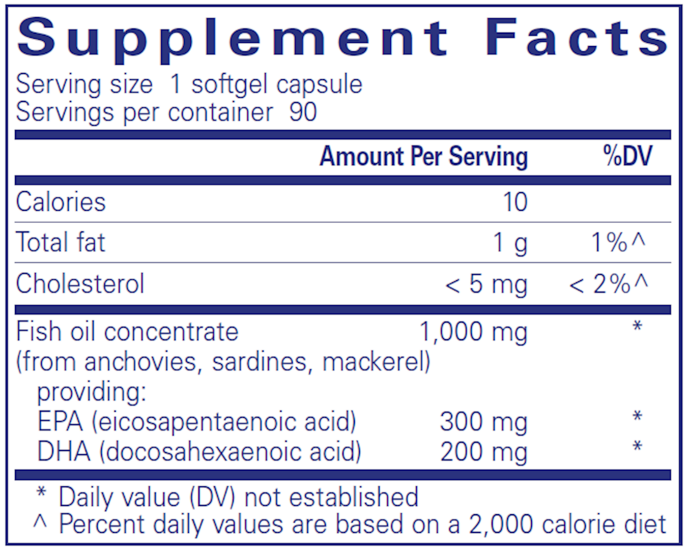 EPA/DHA essentials, 90 Softgel Capsules , Brand_Pure Encapsulations Form_Softgel Capsules Not Emersons Size_90 Softgels softgels