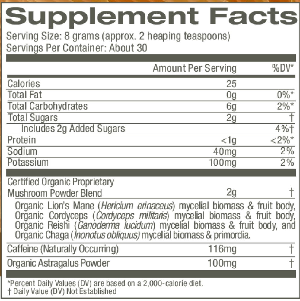 Mushroom Coffee Latte Blend, 240 Grams , Form_Powder