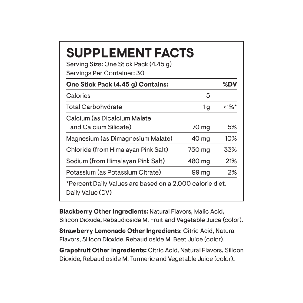 Daily Electrolytes Variety Pack, Blackberry / Strawberry Lemonade, 30 Packets , Brand_Thorne Research Form_Packets Size_30 Packets