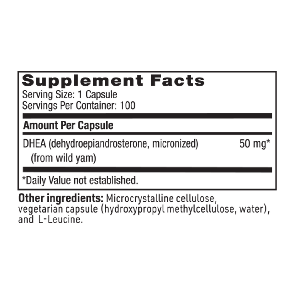 DHEA 50mg, 100 Capsules