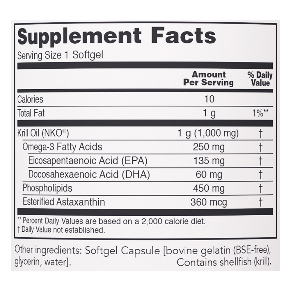 Neptune Krill Oil 1000mg, 60 Softgel Capsules , Brand_Protocol for Life Balance Form_Softgels Requires Consultation Size_60 Softgel Capsules softgels