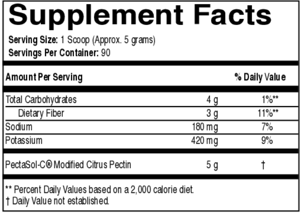 PectaSol Modified Citrus Pectin Unflavored Powder, 454 g