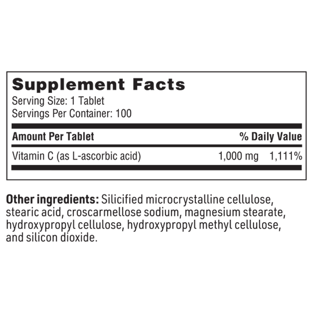 Vitamin C 1000mg, 100 Tablets