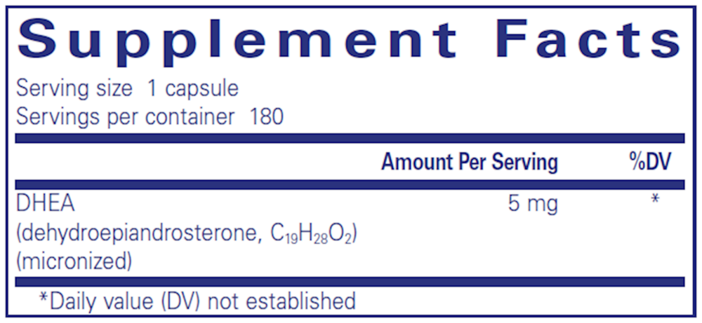 DHEA 5mg, 180 Capsules , Brand_Pure Encapsulations Form_Capsules Requires Consultation Size_180 Capsules