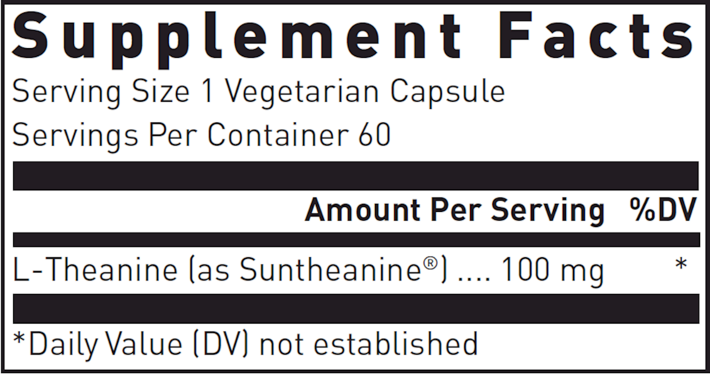 L-Theanine 100mg, 60 Capsules