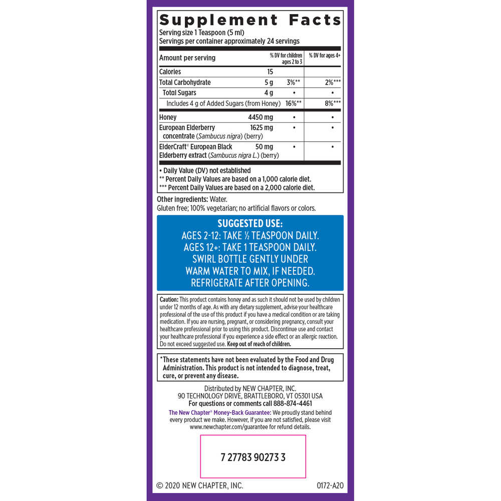 Elderberry Syrup, 118 Milliliters
