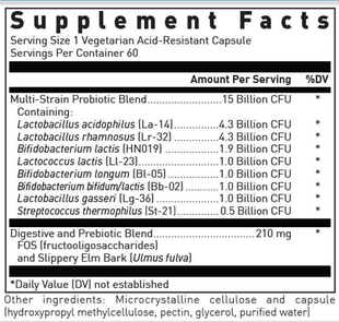 Douglas Laboratories Multi-Probiotic 15 Billion supplement facts